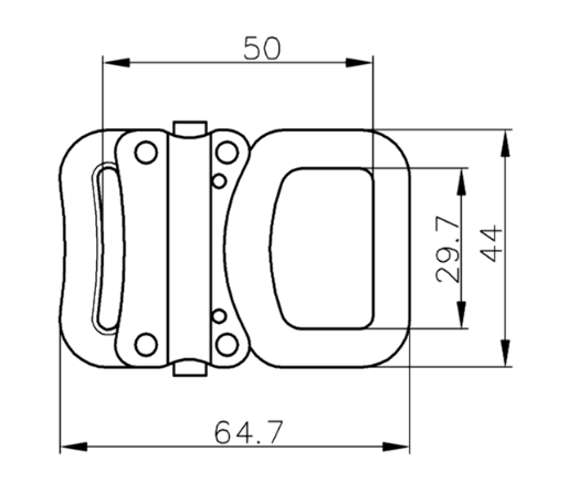 Boucle automatique compacte pour sangle de 30mm par Get Com Technologies